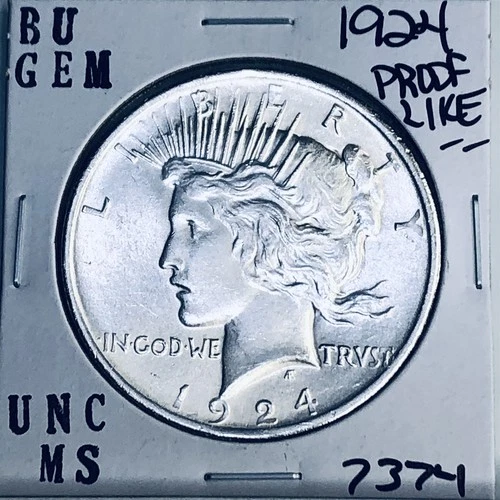 1924 P BU GEM PEACE SILVER DOLLAR UNC MS+++ U.S. MINT RARE COIN 7374