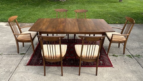 VTG Mid-Century Modern Broyhill Sculptra Dining Table/6Chairs/SHIP RATE N DESCPT