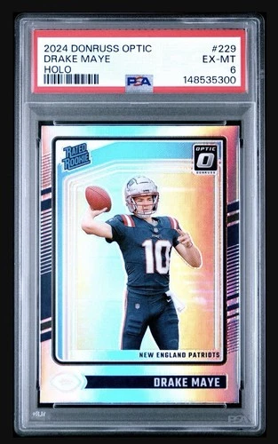 DRAKE MAYE 2024 DONRUSS OPTIC RATED ROOKIE HOLO PRIZM PATRIOTS RC PSA 6