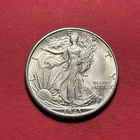 (1) Beautiful Vintage 1943-S Walking Liberty Half Dollar CHOICE AU/BU SLIDER