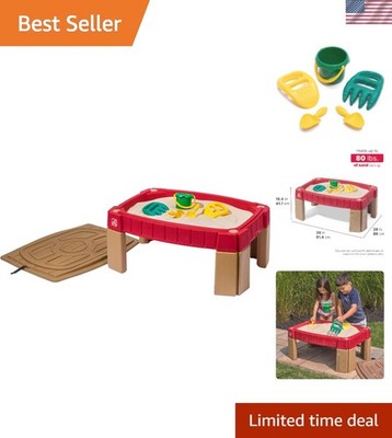 Interactive Sensory Sand Table with Durable Construction & Play Accessories