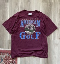 VTG 90s Spirit Of American Golf T Shirt Mens XL Made In USA Golfing Maroon