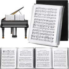 Sheet Music Folder, 4 Pages Expand Music Binder Hold 60 Sheets 8.5 x 11 Paper...