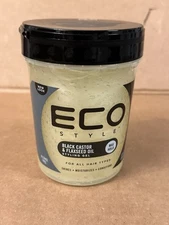 Eco Style Black Castor & Flaxseed Oil Styling Gel Max Hold 32 Oz