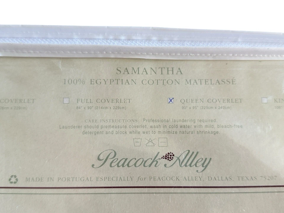孔雀巷 Samantha Queen Coverlet & 2 Standard Shams Fawn 埃及棉 — 第 3/4 张图片