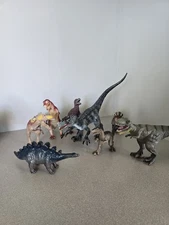 Dinosaurs Lot Of 8 Action Figures  Toys Small And Large Various Brands Great Set