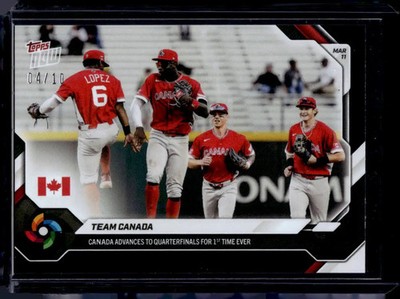 2026 Topps Now World Baseball Classic #WB25 Team Canada Black Foil #d /10 WBC