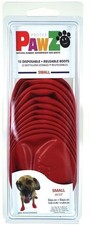 PAWZ - Water-Proof Dog Boots 2.5 Inch Small Red - 12 Count