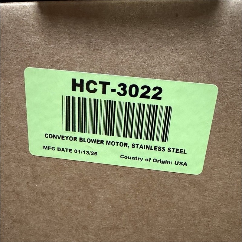 TURBOCHEF HCT-3022 Conveyor Blower Motor, Stainless Steel, 1 Phase HHC2020