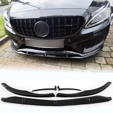 Für Mercedes-Benz W205 C63 AMG 15-22 Frontstoßstange Spoiler Lippe Schwarz Glanz Für Mercedes-Benz W205 C63 AMG 15-22 Frontstoßstange Spoiler Lippe Schwarz Glanz