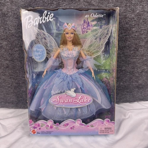 Vintage 2003 Barbie Of Swan Lake As Odette Doll B2766 Light Up Mattel NIB