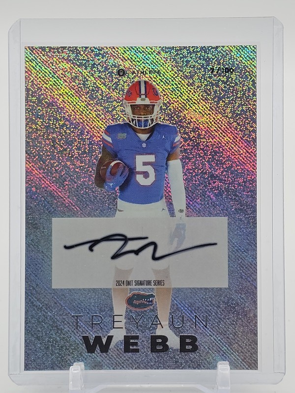 TREYAUN WEBB 2024 ONIT SIGNATURE SERIES AUTO SILVER /100 #S-7 FLORIDA Q5033