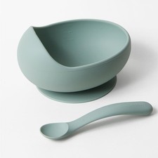Baby Bowl Microwaveable Silicone  Spoon Set, Self Feeding Essentials Baby Le...
