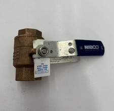 NIBCO NL95H0A 1" Bronze Two Piece FP Threaded Ball Valve & Lever