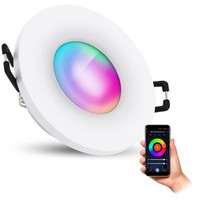 Einbaustrahler Beda In Weiß Matt & Rund IP65 Inkl. Modul Led Rgb Wlan Dim