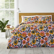 - King Duvet Cover Set, Cotton Percale Bedding with Matching Shams  Button C...