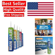 Flexible 10 oz Marine Grade Sealant for Boats, RVs  Auto - UV  Water Resistant