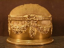 19c German Empire Bronze Dore Palais-Royal Ormolu Stand Napoleon Pin Cushion