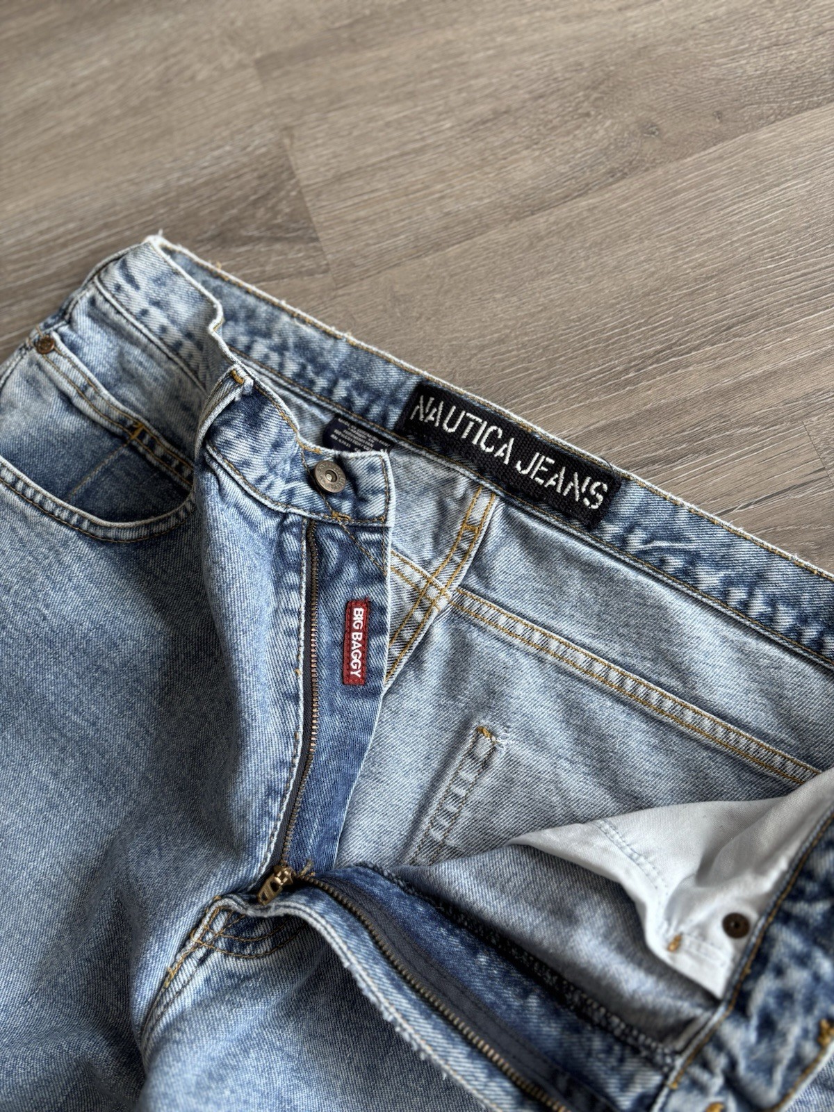 Rare Vintage 90s Y2K Nautica Big Baggy Denim Jeans 36x30 image 8