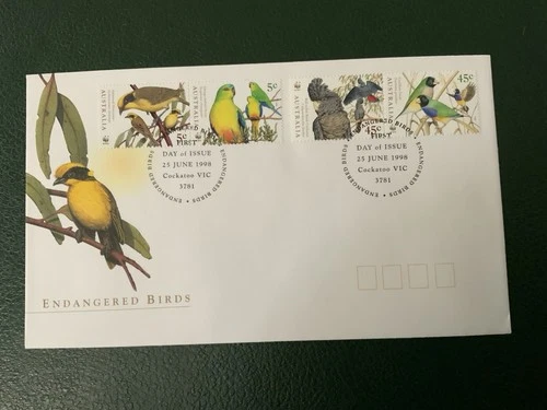 Australia 1998 #1675-1678 Endangered Birds - FDC