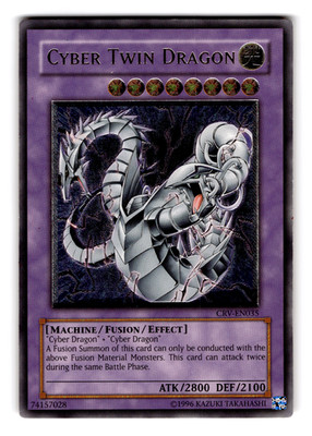 YUGIOH CYBER ZWILLINGSDRACHE ULTIMATE RARE EX CRV-DE035