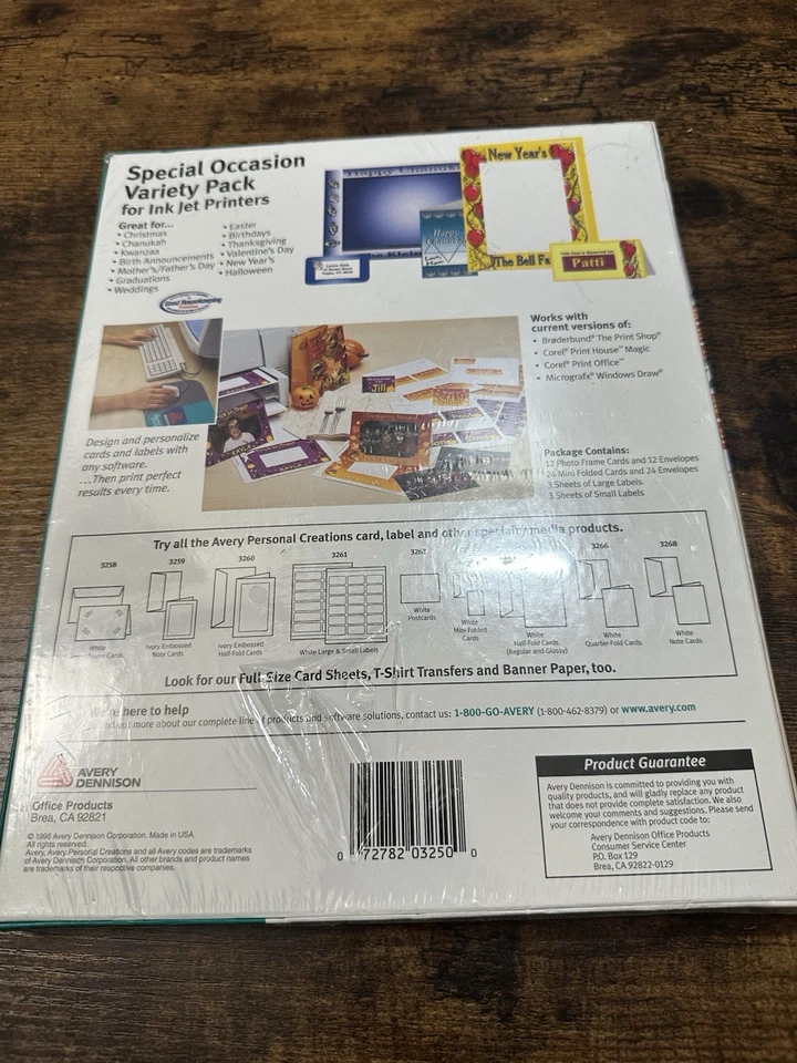 Avery 3250 Special Occasion Variety Pack For Ink Jet Printers NEW SEALED - Image 2 of 2