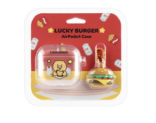 Kakao Friends Lucky Burger AirPods 4 Case with Choonsik Clover Keyring TPU Cover