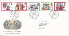 GB 1982 Christmas FDC Bureau cancel typed + insert VGC