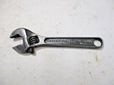 Vintage Crescent Tool Co 4  Adjustable Wrench Made In USA Jamestown NY