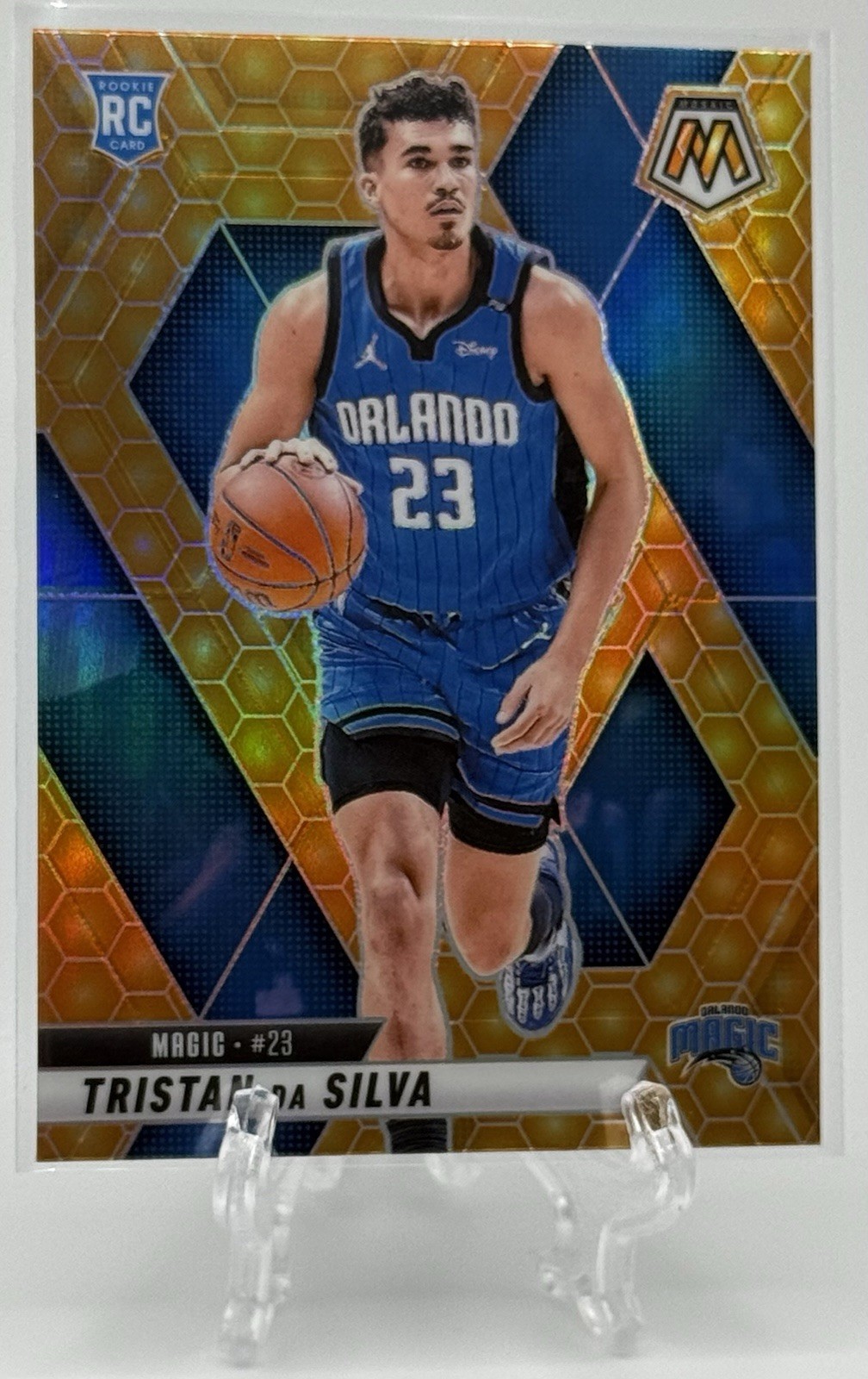 Tristan Da Silva 2024-25 Panini Mosaic #230 Honeycomb Prizm RC SP! Orlando Magic
