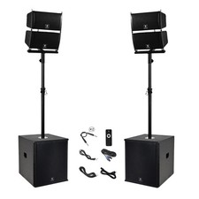 PRORECK CLUB 6000 DJ Speaker System 15 inch Line Array Bluetooth Subwoofer 6000W
