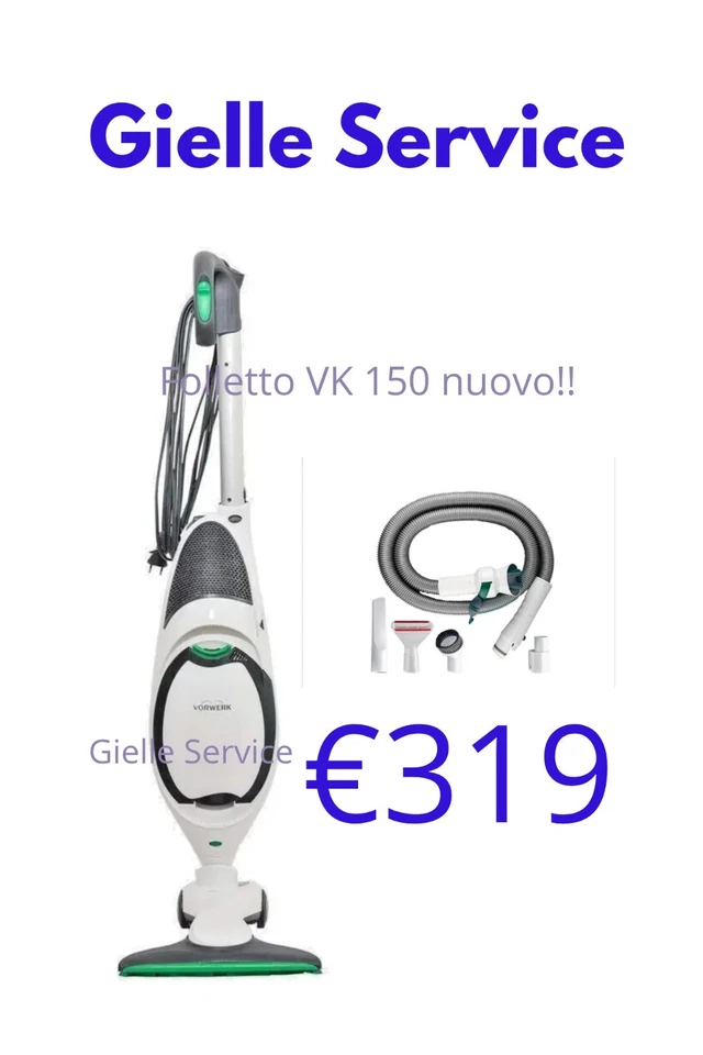 FOLLETTO VK 150 Vorwerk   NUOVO IMBALLATO Con Sacchetti E 6 profu + KIT  TUBI