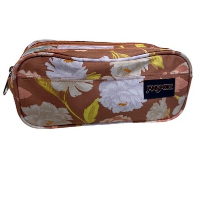 JANSPORT FLORAL Large ACCESSORY Pouch ORGANIZER TRAVEL/SCHOOL Make-up