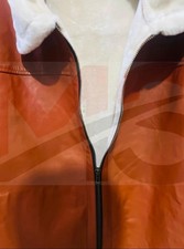 Men's Brown RAF Shearling B3 Bomber Fur Aviator Sheepskin Real Leather Jackets