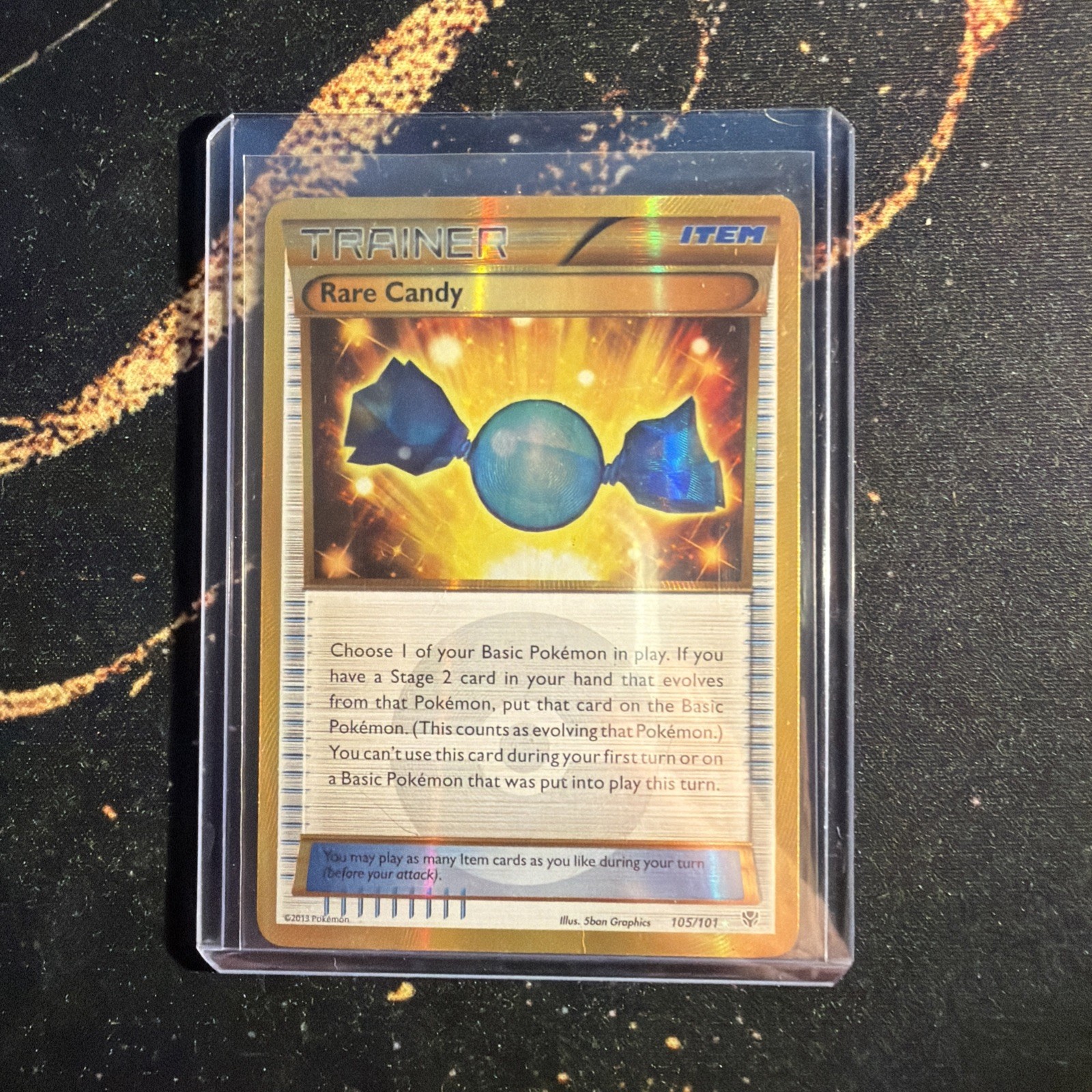 NM Rare Candy 105/101 Secret Rare BW Plasma Blast Holo Pokemon