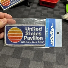  Vintage 1982 World's Fair UNITED STATES PAVILION Logo Embroidered Patch voyager