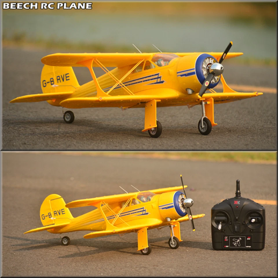 RC Airplane Biplane Beech Plane D17 6G Gyro Control 3D Aerobatic Stunt Plane RTF - Image 2 of 4