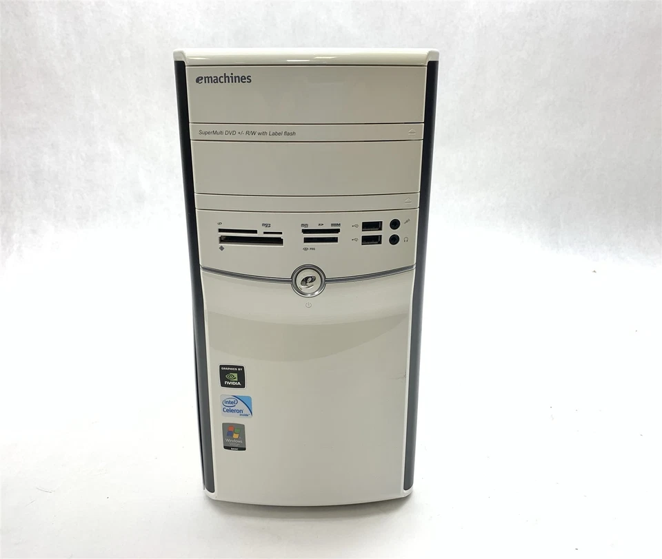 PC de escritorio eMachines ET1810-01 Celeron 420 1,60 GHz 2 GB 100 GB SSD SIN/OS de colección Foto 3 de 4