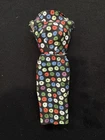 Vintage 1960's Barbie Apple Print Sheath Dress