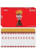 Palitos de galleta cubiertos de chocolate Glico Pocky, 1,41 oz., 12 paquetes