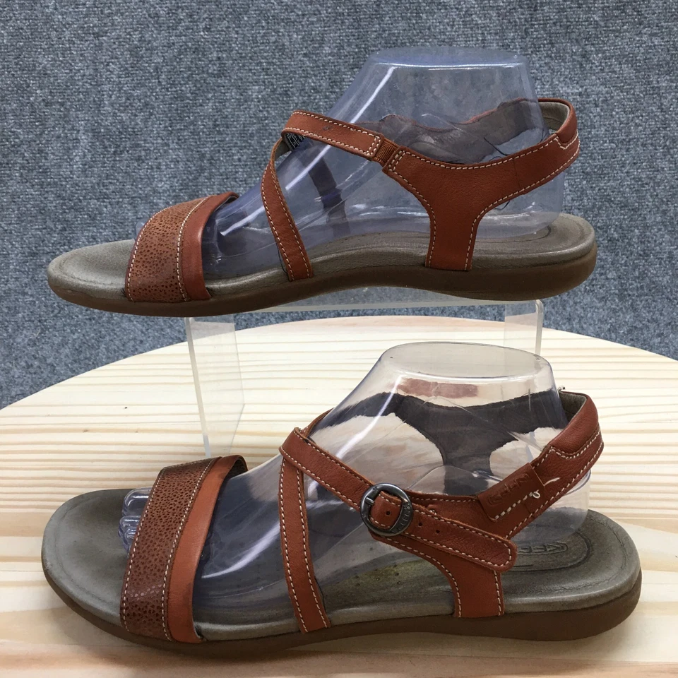 Keen Sandals Womens 11 Rose City Strappy Brown Leather Casual Hook & Loop Low - Image 2 of 4