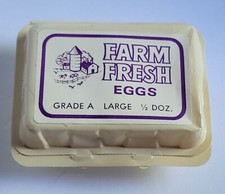 Vintage Kitchen Play Pretend Food Carton 4 Eggs Hard to Find