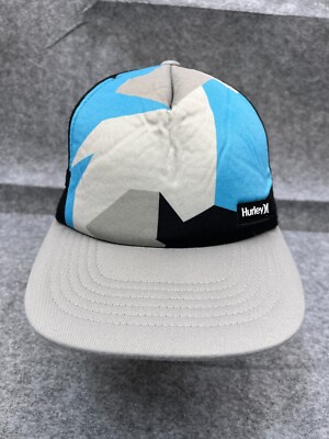 Hurley Hat Cap Snap Back Adult One Size Gray Polyester Nylon Blend Skate Trucker
