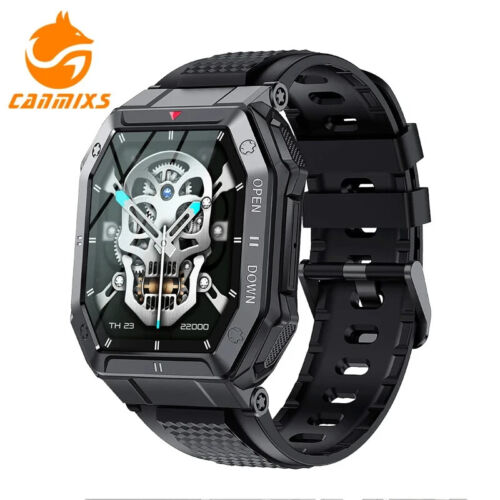 Military Smart Watch Men 1.85inch 2022 Bluetooth Call 350mAh 24H Healthy Monitor - Picture 1 of 30