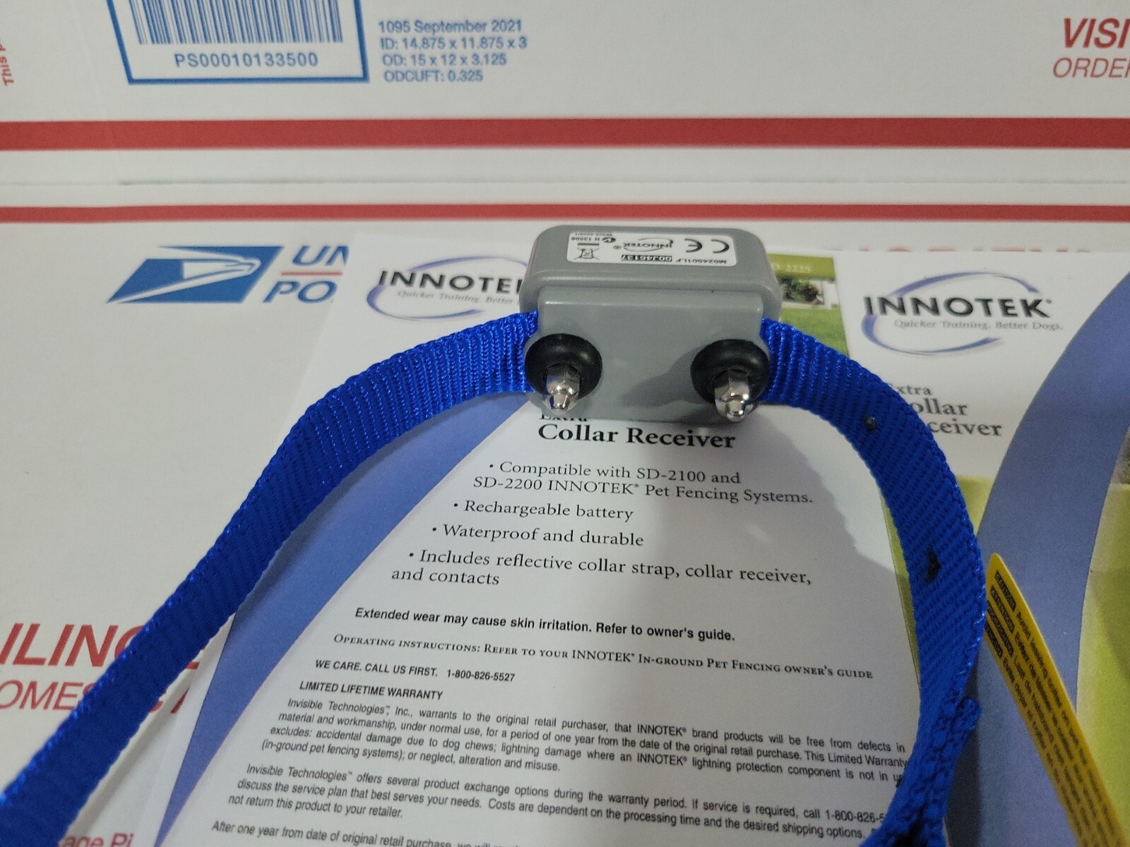 Innotek SD2225 Rechargeable Extra Collar Receiver Dog Fence SD2000