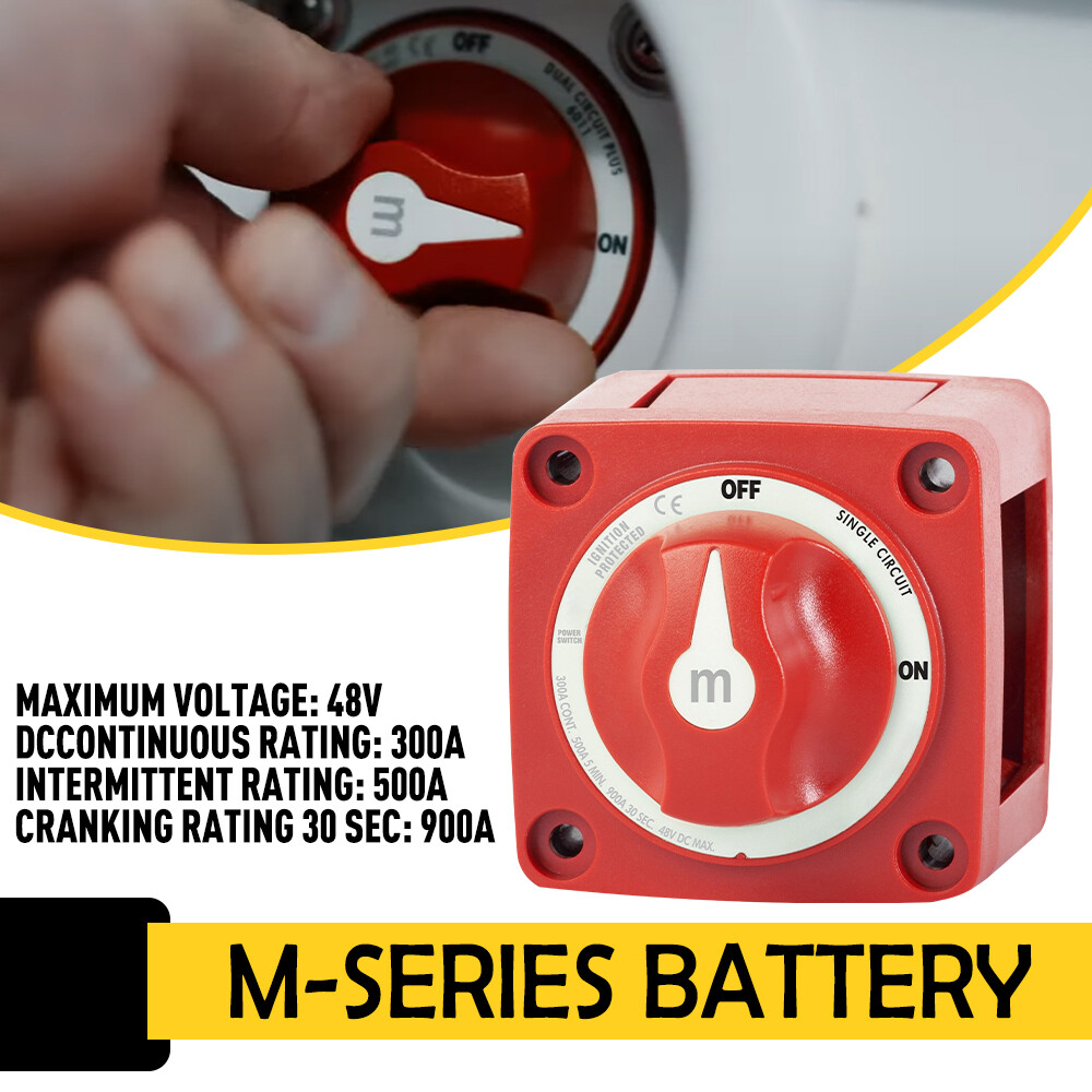 Interruttore Isolatore Batteria M5 - 48V 300A, Per Barche E Camper | On/Off Con Protezione - Foto 5