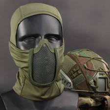 Mesh Mask Men Tactical Balaclava Airsoft Paintball Full Face Sun Protection Hood