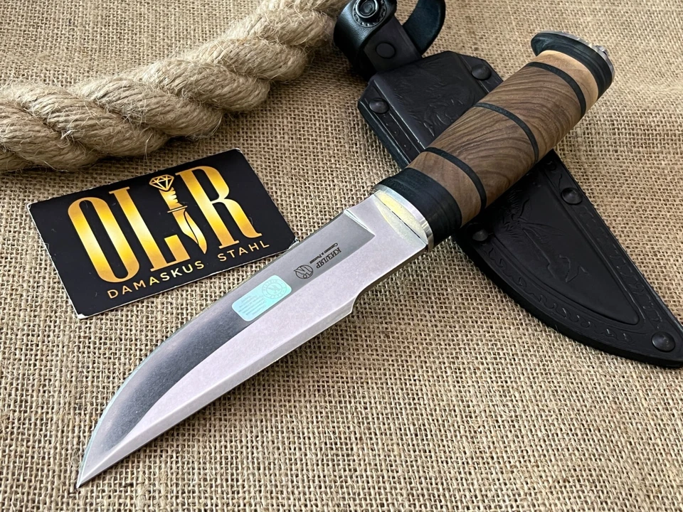 Kizlyar Rusia AUS8 cuchillo de caza inoxidable cuchillo táctico al aire libre hecho a mano Foto 4 de 4