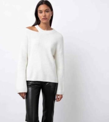 RAILS Pullover Cold Shoulder weiß Alexi Sweater Gr. XS