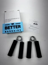 2 Metal Heavy Strength Exercise Gripper Hand Grippers Grip Forearm Wrist Grips